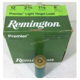 Ammo, Remington 12ga 1 1/8oz 8 shot full box
