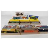 Model trail cars, ten HO cars with boxes,