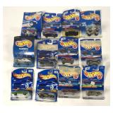 Hot Wheels die cast cars, one dozen, carded