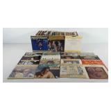 Vinyl records, box of 45RPM records, includes