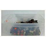 Group of electric train cars in 90 qt. Sterilite