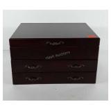 Flatware chest, 8.5" x 11.5" x 14.5", seller code