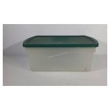 Holiday Housewares tote with lid, 24" × 17" × 9"