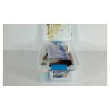Group of craft supplies, includes 15 qt tote