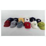 Twelve golf hats, includes Callaway golf, U.S.