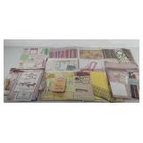 Scrapbooking supplies, includes paper, stickers,