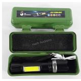 Two USB rechargeable LED flashlights