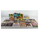 Vinyl records, 45RPM, includes Disney, Sesame