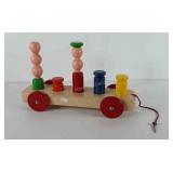 Wooden pull toy, people mover