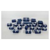 Group of 24 jewelry gift boxes, mixed sizes,