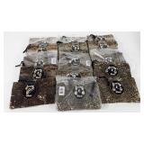 Sparkle and Shine clutch purses and earring sets,