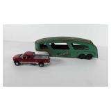 Toys, includes metal Structo auto haulaway