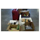 Skid lot: luggage, shoes, cookie cutters, light