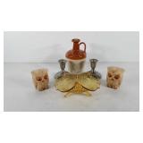 Mixed group, includes stoneware whiskey jug, two
