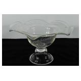 Glassware, center piece bowl, 8" x 13"