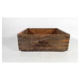 Maine Blueberries wooden shipping crate, 16.5" ×