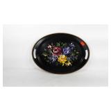Nashco hand painted floral toleware tray, 19.5" ×