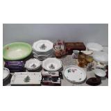 Holiday dinnerware, milkglass, amber glass