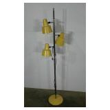 Mid-century floor lamp, metal, 62" tall