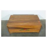 Blanket chest, 22 x 36 x 14, top cracked as shown