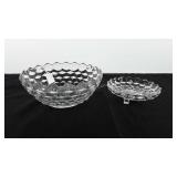 Glassware, American Fostoria patterned tri-footed