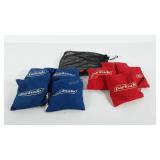 Bag of eight parkside bean bags, four red and