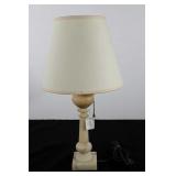 Table lamp with marble base, 17"