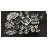 Glassware, pitcher, mugs, console bowl, etc.