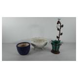 Garden/yard decor, includes three ceramic