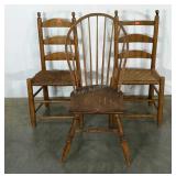 Three chairs, different styles