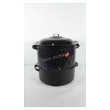 Enameled steamer pot