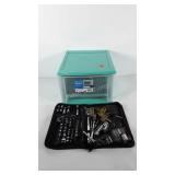 Tools, includes Stanley ratchet set and stacking