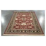 Area rug, burgundy and black, 5