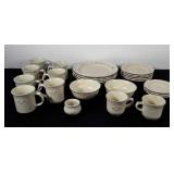 Group of Pfaltzgraff dishes, damage as shown