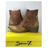 NWT, "seven? brand boots size 10 tuxedo Tex brown