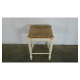 Rush seat stool,17 x 17 x 24