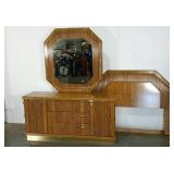 Three piece bedroom set, dresser, mirror, queen