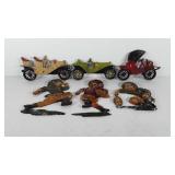 Wall hanging decor, three homco football players