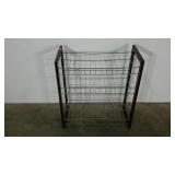Metal shelving, 28" tall, seller code MP, slight