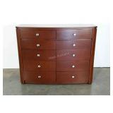Large 10 drawer chest with bow front.