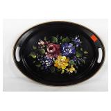 Nashco hand painted floral toleware tray, 19.5" ×