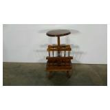 Montgomery Wards magazine stand, table top is