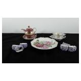 Porcelain, includes plate gravy boat with ladle