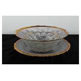 Glassware, includes platter (15"), and two