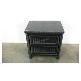 Wicker nightstand, painted