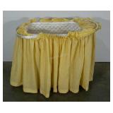 Bassinet with skirt, 19 x 35