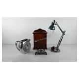 Mixed group, includes lamp (18"), napkin holder,