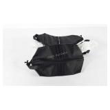 Group of six vinyl handle toiletries bags,