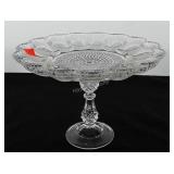 Glassware, pedestal deviled egg plate, 8" x 11"