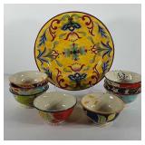 Appetizer dishes, includes ceramic platter and